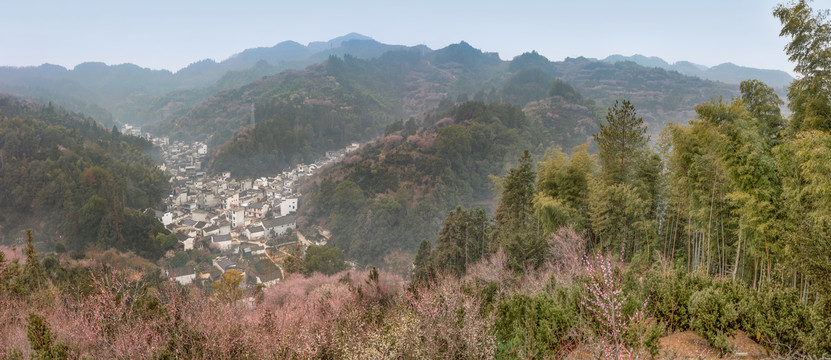 卖花渔村全景图