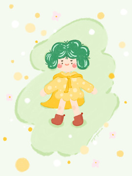 綠發(fā)小女孩
