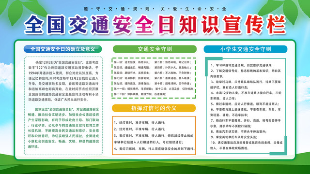 全國交通安全日宣傳欄