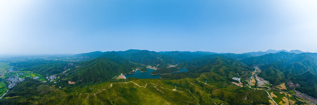 超大画幅山水田园全景图