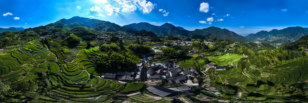 丽水云和梯田全景