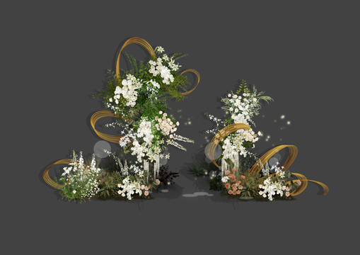 白綠花藝造型