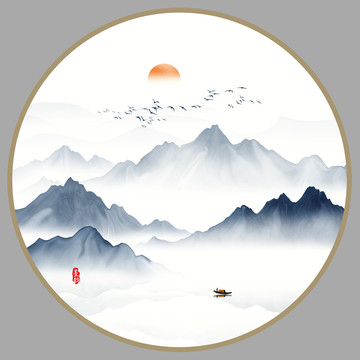 山水裝飾畫