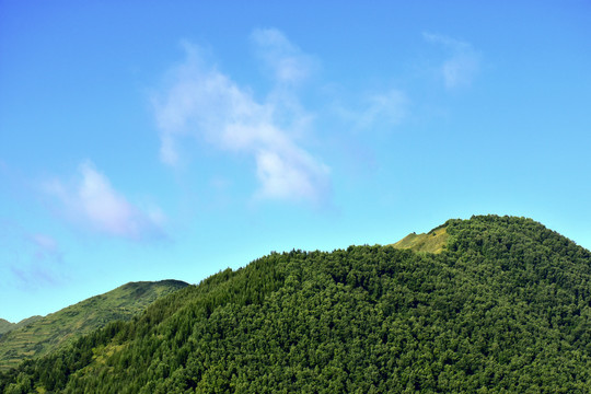 蓝天白云青山绿树