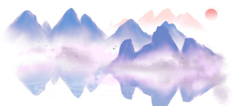 山水風景水墨