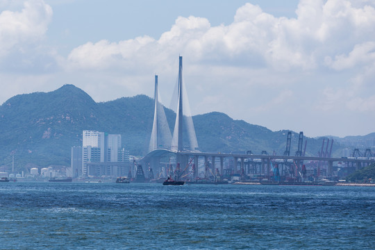 香港维多利亚港两岸风光