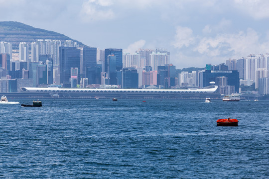 香港维多利亚港两岸风光