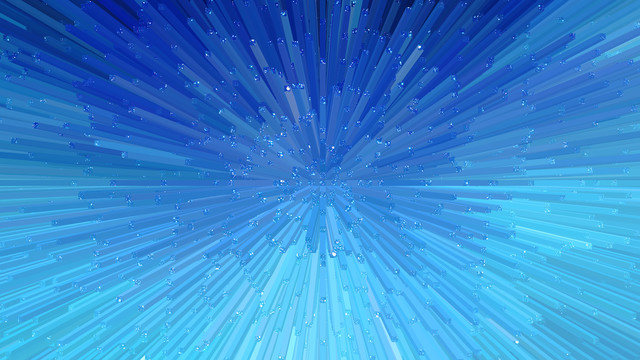 藍色極光星空