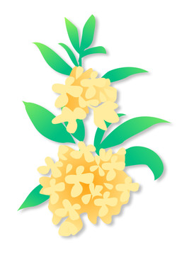 金色剪紙風(fēng)桂花