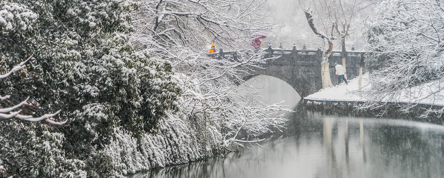 合肥杏花公园雪景