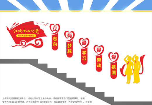少先隊(duì)樓梯文化墻
