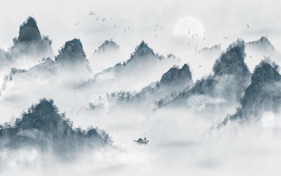 水墨山水畫(huà)