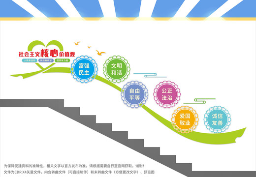 社會(huì)主義核心價(jià)值觀樓梯文化墻