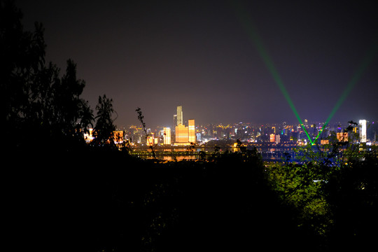 长沙岳麓山夜景