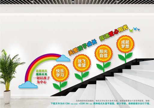 幼兒園樓梯文化墻