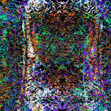 藍色幾何地毯