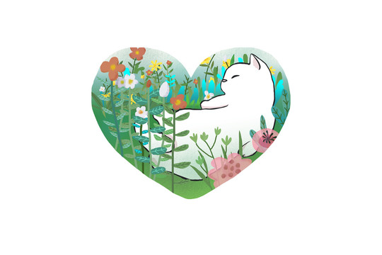 可愛愛心小貓