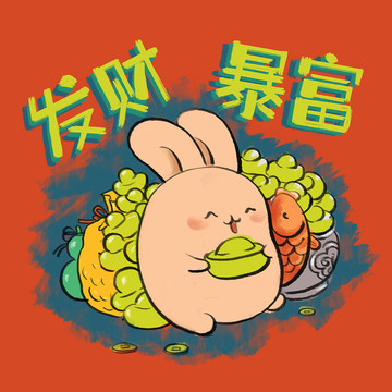 發(fā)財暴富兔