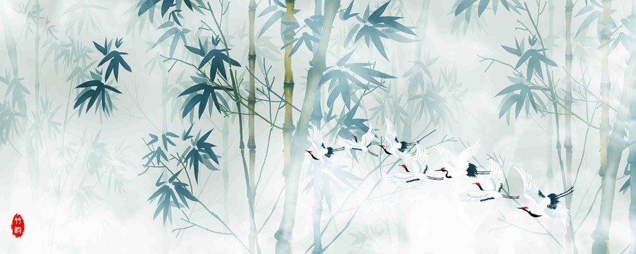 竹子插畫