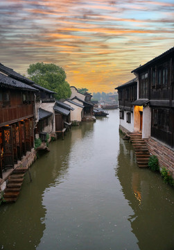 浙江乌镇水上小镇美景