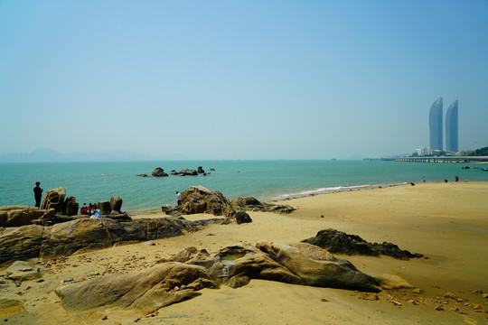 海南大东海海边沙滩摄影