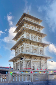 山西五岳衡山悬空寺风光