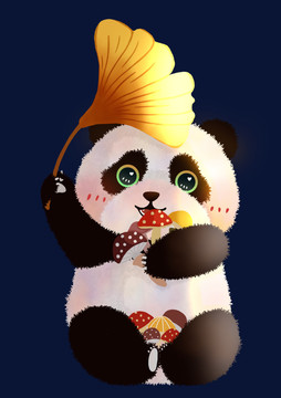 秋日熊貓