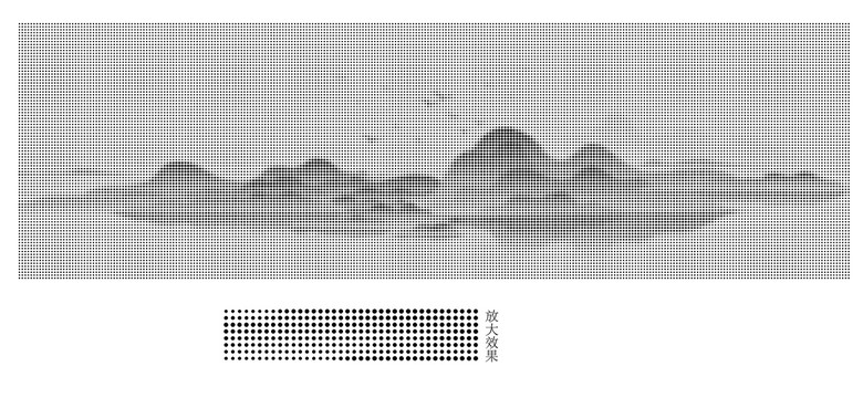 圆点山水点状激光镂空图