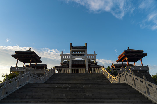 董子文化街董子读书台地标美景