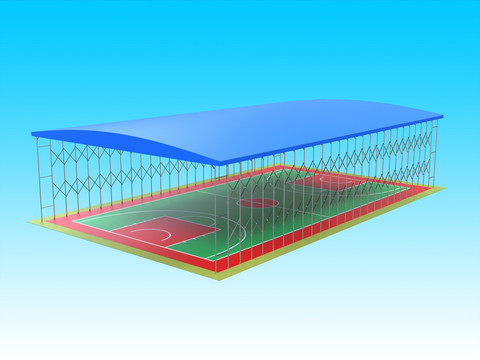 篮球场推拉蓬