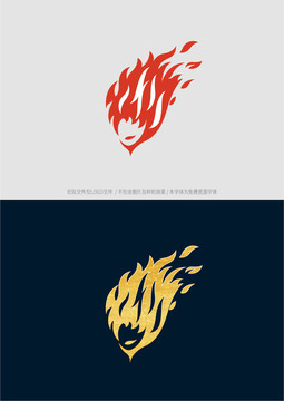 火焰女王logo商标标志