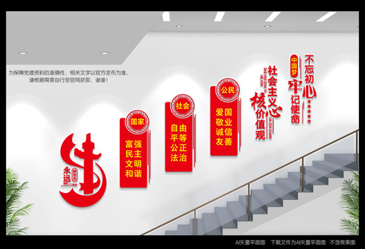 核心價(jià)值觀樓道文化墻