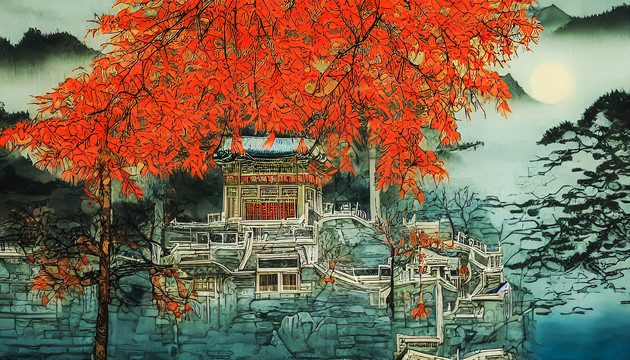 山水風(fēng)光裝飾畫