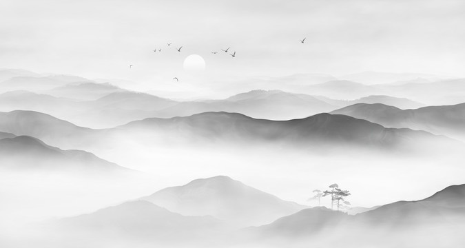 水墨山水畫