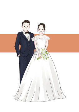 新人婚禮卡通迎賓牌