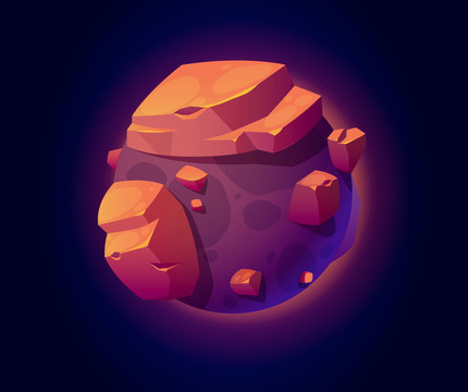 巖石星球插圖
