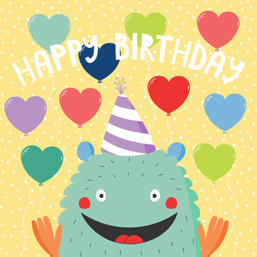 淘趣怪獸生日插圖