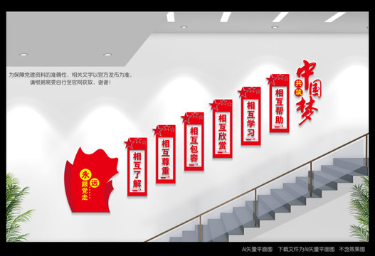 民族團結(jié)樓道展板