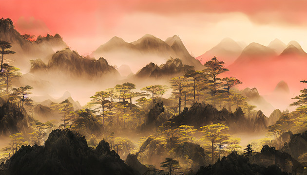 山水風(fēng)光裝飾畫