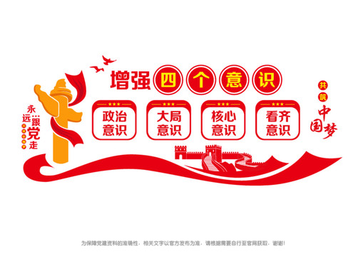 四個(gè)意識(shí)文化墻