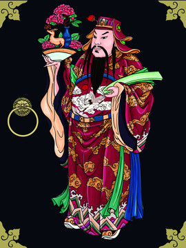國(guó)潮手繪門神