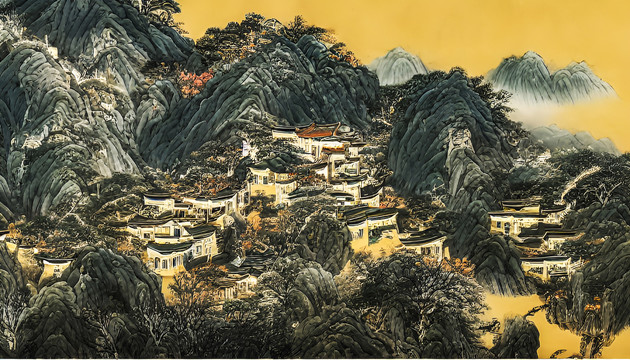 大山建筑装饰画