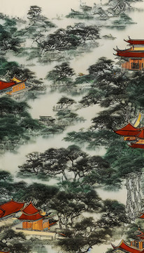 中國畫樓臺亭閣