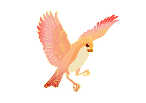 矢量可編輯國潮鳥類