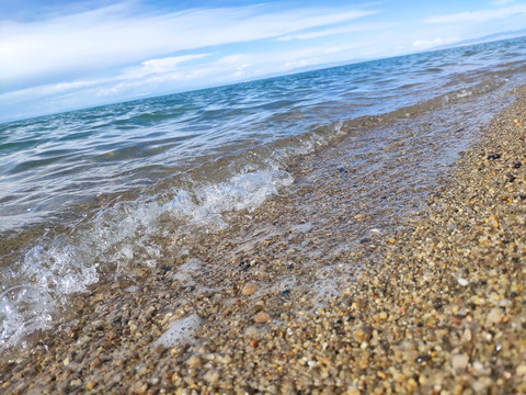 波涛汹涌的浪花翻滚