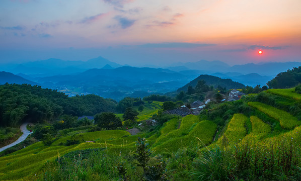 山村暮色