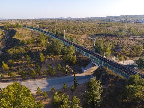 毛乌素沙漠铁路