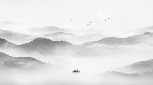 水墨山水畫