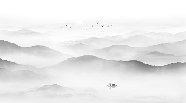 水墨山水圖