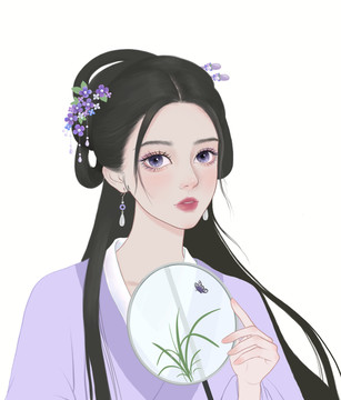 紫衣古風(fēng)少女